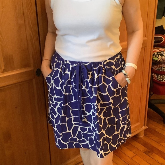 Blue/white Alfred Sung Skirt M - Picture 1 of 7